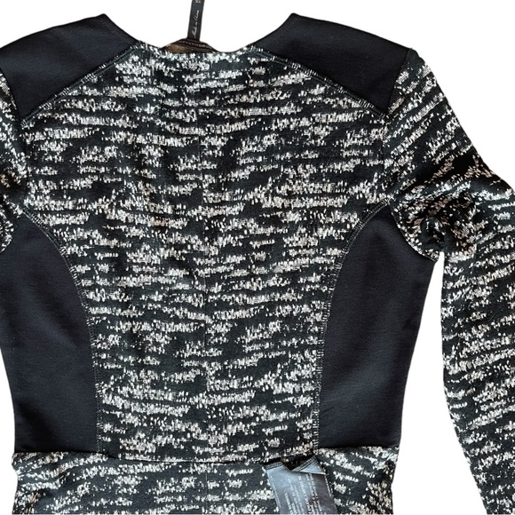 BCBG Grey and Black Dress Stretchy and Flowy Extra Small - Picture 4 of 10